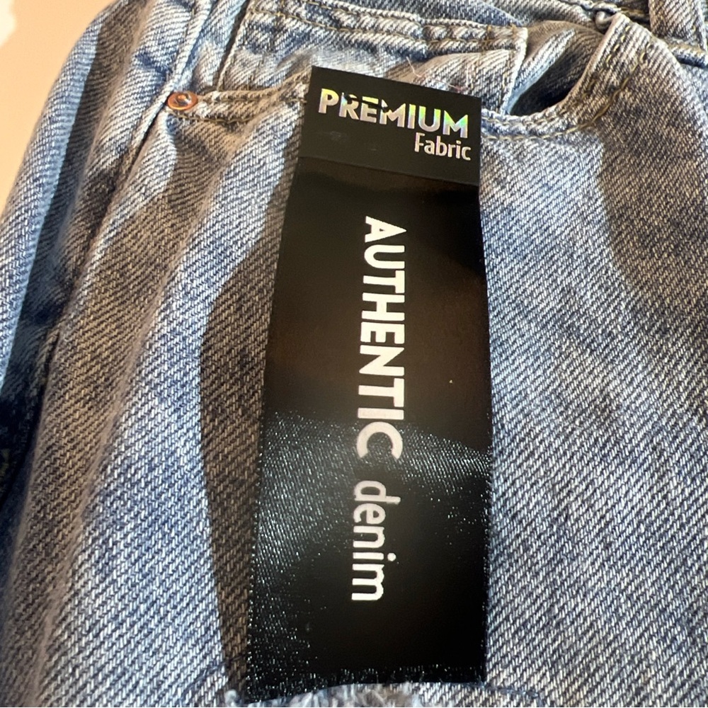 High Rise Blue Distressed Jeans - Picture 3 of 15